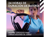 Auriculares gaming - Logitech G ASTRO A50 Gen 5 + Estación base PlaySync Audio, Inalámbrico, Micrófono 48kHz, PC-PS-Nintendo-Xbox, Lightspeed, Negro