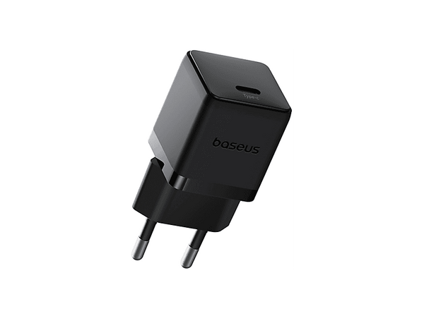 Cargador de pared - Baseus PALM, 30W, Kit con cable 60W y 100 cm, Carga ultrarrápida, Control de temperatura, Universal, Negro Cluster