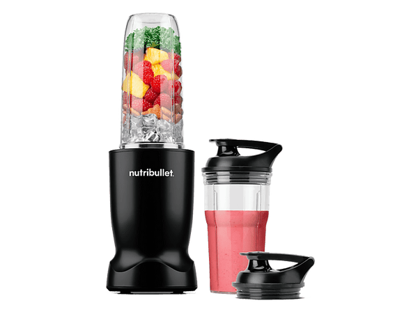 Batidora de vaso - Nutribullet Turbo 1000, Motor 1000 W, Batidora personal, 0.9 l / 0.5 l, Cuchilla acero inoxidable, Sin BPA, Negro mate