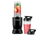 Batidora de vaso - Nutribullet Turbo 1000, Motor 1000 W, Batidora personal, 0.9 l / 0.5 l, Cuchilla acero inoxidable, Sin BPA, Negro mate