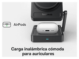 Base de carga - Baseus PicoGo AF21 3-en-1, Universal con carga magnética, Qi2.2 35W, Carga rápida de tres dispositivos, Portátil, Negro Cosmic