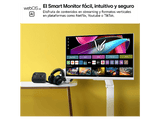 Monitor - LG Smart Monitor Swing 32G810SAW-W, 31.5 UHD 4K, 144 Hz, 1 ms, IPS, Altavoces incorporados, Blanco