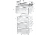 Frigorífico combi - Bosch KGN362WCF, Total NoFrost, VitaFresh XXL 0 °C, 186 cm, 321 l, Blanco
