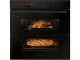 Horno a vapor - Samsung NV7B6795JAK/U1 Dual Cook Steam™, Multifunción, Pirolítico, 76 l, 59.5 cm, WiFi, Puerta Fléxible, Negro