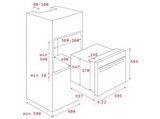 Horno - Teka HBE 435 ME, Convencional, 72 l, 60 cm, Puerta dos cristales, Inox y negro