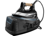 Centro de planchado - Rowenta Eco Steam Pro DG9662F0, 2800 W, 8 bar, 150 g/min, Golpe Vapor 600 g/min, 1.3 L, Suela Microsteam 400 HD 3D Laser, Negro