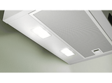 Campana decorativa - Bosch DWK67FN20, Serie 4, 4 velocidades, 431 m³/h, App Home Connect, Control Placa-Campana,60 cm, Cristal blanco