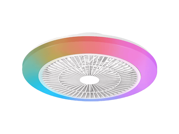 Ventilador de techo - Philips Amigo, 40 W, 6 Velocidades, 9 modos de color, Mando a distancia, Blanco