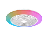 Ventilador de techo - Philips Amigo, 40 W, 6 Velocidades, 9 modos de color, Mando a distancia, Blanco