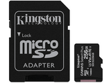 Tarjeta Micro SD - Kingston SDCS2/256GB, 256 GB, Velocidad hasta 100 MB/s, Clase 10, Adaptador SD, Negro