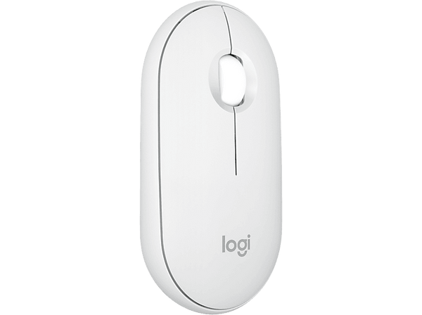 Ratón inalámbrico - Logitech Pebble 2 M350S, Inalámbrico, Multidispositivo, 4000 ppp, Blanco