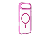 Funda móvil - CellularLine ICONIC MAG, Para iPhone 17 Air, Ultrarresistente, MagSafe, Rosa y Transparente