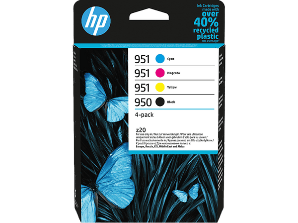 Cartucho de tinta - HP 950 Negro + 951 Tricolor, Hasta 1000 páginas en negro, Hasta 700 páginas a color, HP Planet Partners