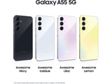 Móvil - Samsung Galaxy A55 5G, Light Violet, 128GB, 8GB RAM, 6.6 FHD+ Super AMOLED, Exynos 1480 Octa-Core, 5000 mAh, Android