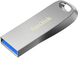 Memoria USB 32GB - SanDisk Ultra Luxe, USB 3.2, 150 MB/s, Protección por Contraseña, Diseño metálico, Plata