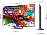 TV QNED MiniLED 55 - LG 55QNED93A6A, UHD 4K, Procesador Inteligente α8 AI Processor 4K Gen2, Smart TV, DVB-T2 (H.265), Negro