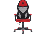 Silla gaming - Newskill Gaming Eros Tela Roja, Ergonómica, Reposabrazos, Altura ajustable, Rojo