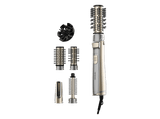 Moldeador - Cecotec CeramicCare 5en1 AirBrush Gyro, 5 cabezales, Función rotativa bidireccional, Cerámico, Función iónica, 1100 W, Punta fría, Gris