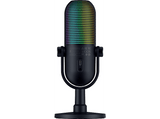 Micrófono - Razer Seiren V3 Chroma, USB, Iluminación reactiva para juegos y streaming con tecnología Razer Chroma RGB, Negro
