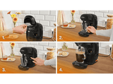 Cafetera de cápsulas - Bosch Tassimo Style TAS112EC, 3.3 bar, 0.7 l, 1.400 W, Intellibrew, Tamaño Compacto, Pack de Café de Regalo, Negro