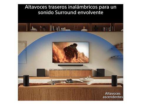 Altavoces traseros - Sony BRAVIA Theatre Rear 9, 2 Altavoces Inalámbricos, 360 Spatial Sound Mapping, IMAX Enhanced, Fácil de usar, SARS9, Negro