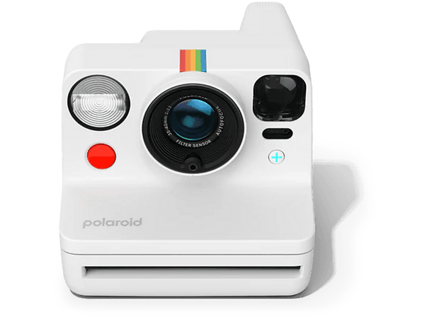Cámara instantánea - Polaroid Now+ Generación 3 + Color Film i-Type, Bluetooth, Batería recargable, Flash preciso, Blanco