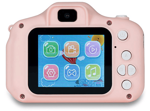 Cámara - Denver KCA-1340RO, VGA (640x480) y FULL HD 1080 (1920x1080) interpolada, Para niños, Para hacer Selfies, Rosa