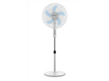 Ventilador de pie - Orbegozo 45 W, 3 velocidades, Muy silencioso, Inclinación y altura regulable, Blanco