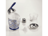 Exprimidor - Ariete Capri, 0.6 l, 85 W, Boquilla de Acero inoxidable Antigoteo, Dos Conos, Azul/Blanco
