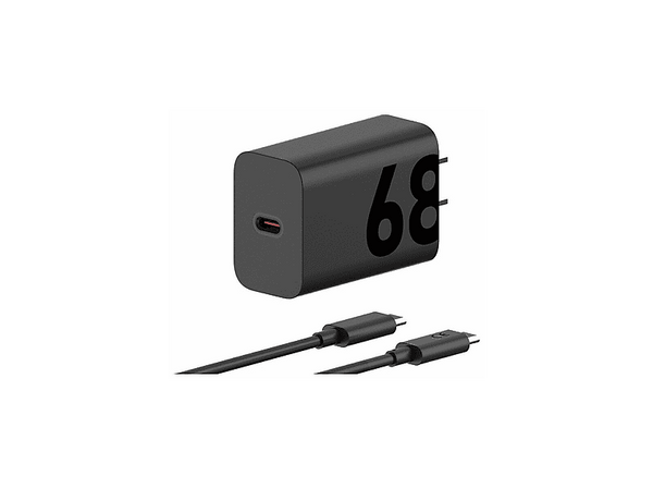 Cargador de pared - motorola TurboPower 68W, Universal, USB-C, Cable de 1m, Negro