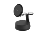 Cargador móvil inalámbrico - Belkin WIZ040kqCH, Compatible con dispositivos con tecnología Qi2 25W, ChillBoost™, 3 en 1, Negro