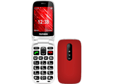 Móvil - Telefunken S445, Rojo, 32MB RAM, 2.8, 800 mAh, Teclas grandes, Botón SOS