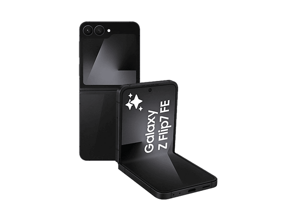 Móvil - Samsung Galaxy Z Flip7 FE, Negro, 128 GB, 8 GB RAM, 6.7" FHD+, Exynos 2400, 4000 mAh, Android 16