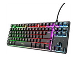 Teclado gaming - Trust GXT 833 Thado TKL,Teclas iluminadas, Con Cable, Negro