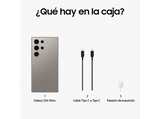 Móvil - Samsung Galaxy S24 Ultra, Titanium Gray, 256GB, 12GB RAM, 6.8 QHD+, Qualcomm Snapdragon 8, Android 14, 5000mAh