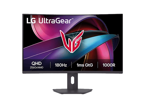 Monitor gaming - LG UltraGear™ 32G600A-B, 31.5" QHD, 180 Hz, 1 ms, VA curvo 1000R, 2x HDMI, AMD FreeSync™