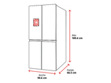 Frigorífico americano - KOENIC KDD 191 D NF IN, No Frost, 189.6 cm Altura, 522 l, Iluminación interior, 4 Estrellas, Inox