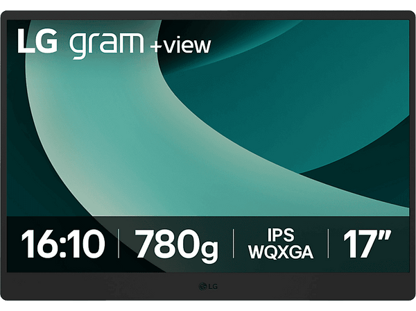 Monitor - LG 17MT70, 17" WQXGA, 60 Hz, 5 ms, IPS, 2x USB-C, Compatible con PC y smartphones, Gris