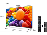 TV QLED 43 - TCL 43C722, 4K UHD, Android TV 11.0, Motion Clarity, Dolby Vision & Atmos, Game Master, Onkyo 2.0