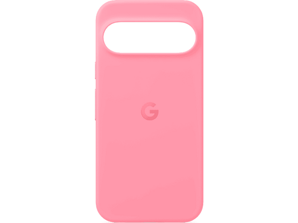Funda - Google Pixel 9 + Pixel 9 Pro, Compatible con Pixel 9 y Pixel 9 Pro, Silicona, Resistente a Manchas, Rosa Peonía
