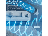 Ventilador de pie - Rowenta Turbo Swift,  36 W, 20 velocidades, Temporizador, Silencioso, Diseño compacto, Mando a distancia, Blanco