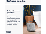 Calefactor - De'Longhi Termoventilador Capsule Hobby HFS30B24.W, 2400 W, 2 Niveles de potencia, IP21, Apagado automático, Blanco