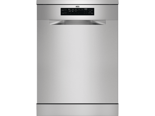 Lavavajillas - AEG FFB74927ZM, Independiente, 14 servicios, 8 programas, Sistema AirDry, 60 cm, Inox