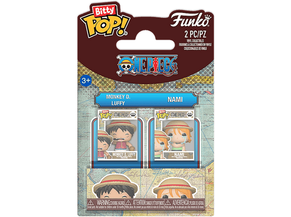 Figura Funko Pop! - Funko Bitty POP One Piece Luffy & Nami, 2.2 cm, Vinilo