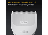 Afeitadora corporal - Braun BodyGroomer Series 5 BG5550, +4 accesorios de rasurado, Afeita Y Recorta, Wet&Dry, Gris