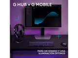 Auriculares gaming - Logitech G G522, RGB, Personalizable, Lightspeed/Bluetooth/USB, Micrófono extraíble, Transductores ProG, PC/Mac/PS5, Negro