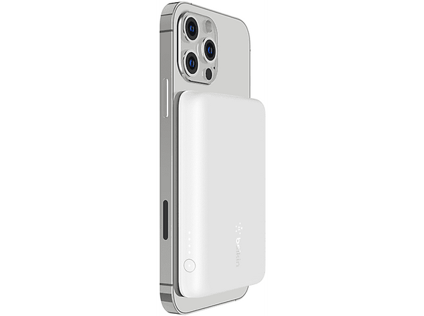 Powerbank - Belkin BPD002btBK, 2500 mAh, USB Tipo C, Magsafe, Blanco