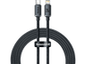 Cable USB-C a Lightning - Baseus Crystal Shine, Para Apple, 2m, Lightning y USB-C, 20W, 480 Mbps, Negro