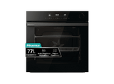 Horno - Hisense BSA66346ADBG, Multifunción, Hidrolítico, 77 l, 59.5 cm, WiFi, Doble Grill, Air Fry, Negro