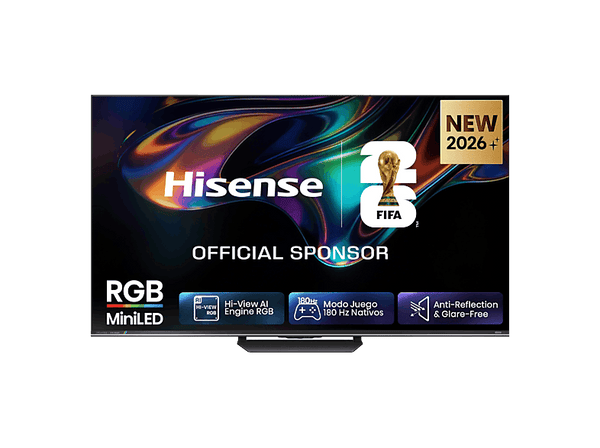 TV RGB Mini LED 65" - Hisense 65UR8S, UHD 4K, Hi-View AI Engine RGB, Modo Juego, Pantalla Antirreflejos, Smart TV,  Full IA, Gris Carbón